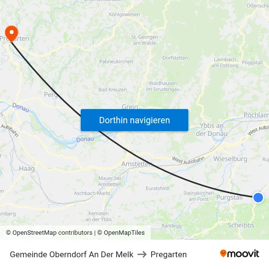 Gemeinde Oberndorf An Der Melk to Pregarten map