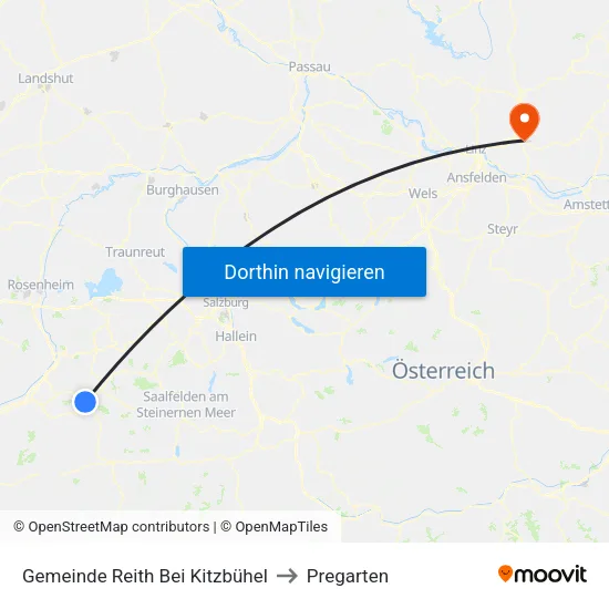 Gemeinde Reith Bei Kitzbühel to Pregarten map