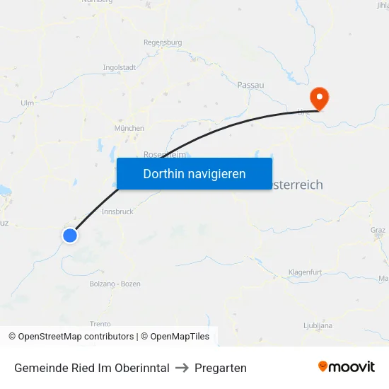 Gemeinde Ried Im Oberinntal to Pregarten map