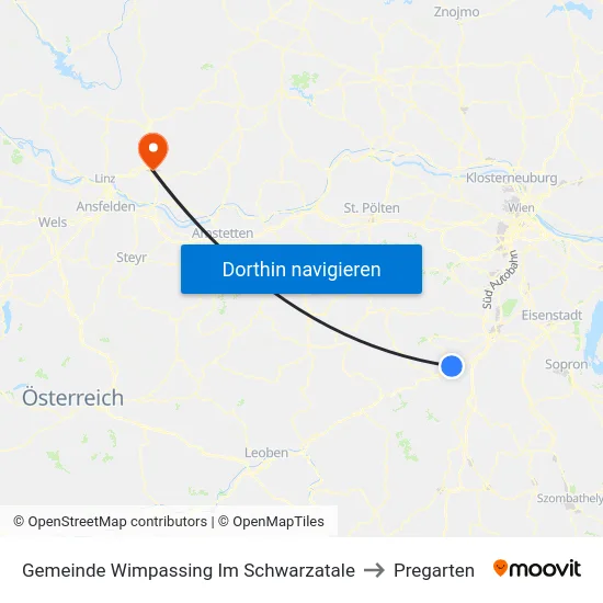 Gemeinde Wimpassing Im Schwarzatale to Pregarten map