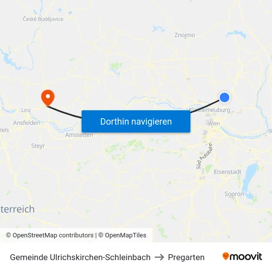 Gemeinde Ulrichskirchen-Schleinbach to Pregarten map