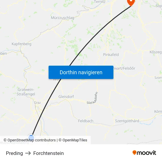 Preding to Forchtenstein map