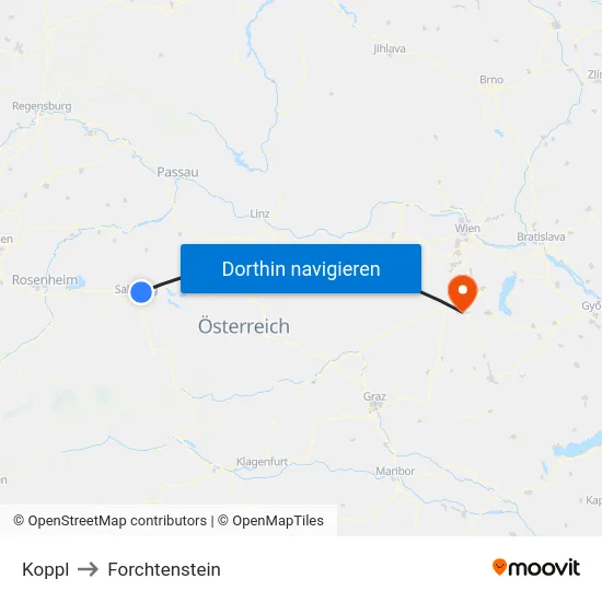Koppl to Forchtenstein map