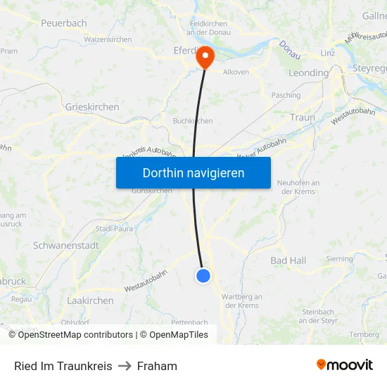 Ried Im Traunkreis to Fraham map