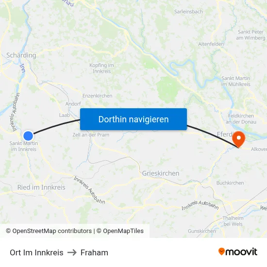 Ort Im Innkreis to Fraham map