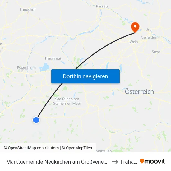 Marktgemeinde Neukirchen am Großvenediger to Fraham map