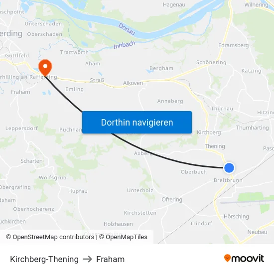Kirchberg-Thening to Fraham map