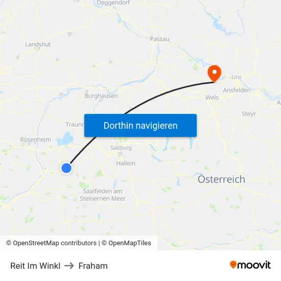 Reit Im Winkl to Fraham map