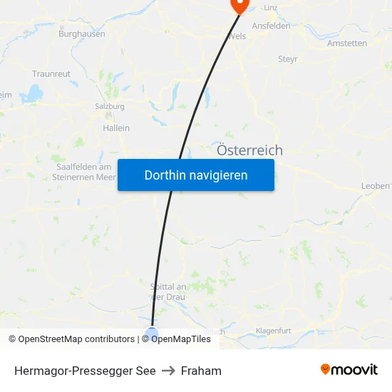 Hermagor-Pressegger See to Fraham map