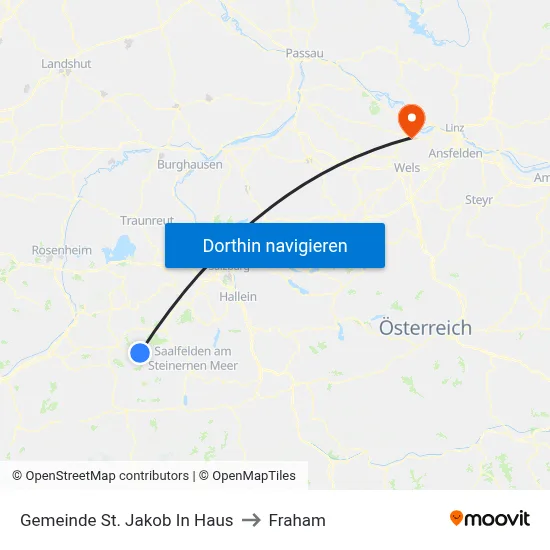 Gemeinde St. Jakob In Haus to Fraham map