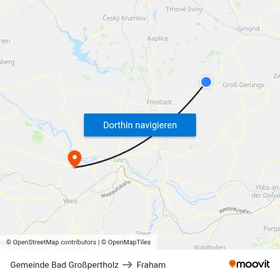 Gemeinde Bad Großpertholz to Fraham map