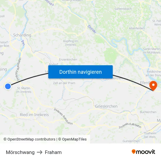Mörschwang to Fraham map