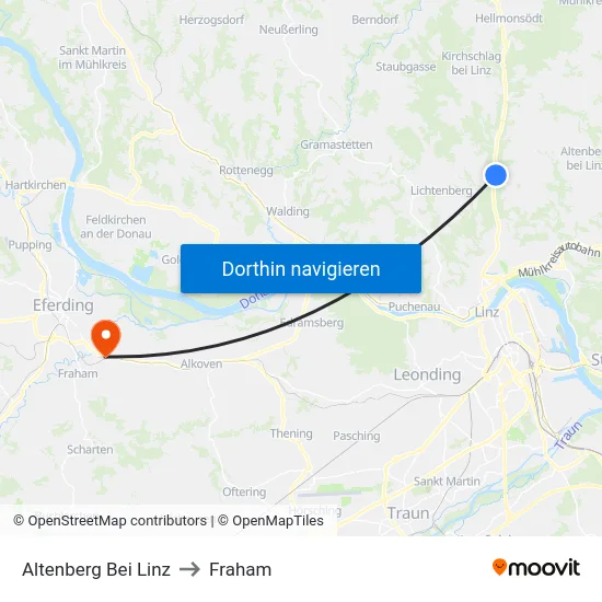 Altenberg Bei Linz to Fraham map