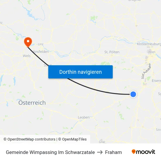 Gemeinde Wimpassing Im Schwarzatale to Fraham map