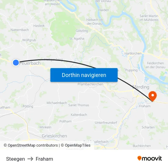 Steegen to Fraham map