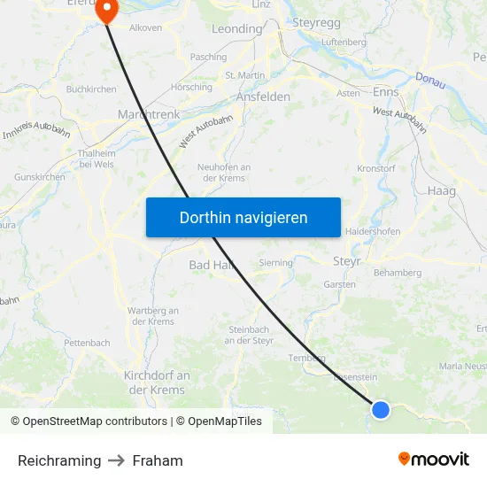 Reichraming to Fraham map