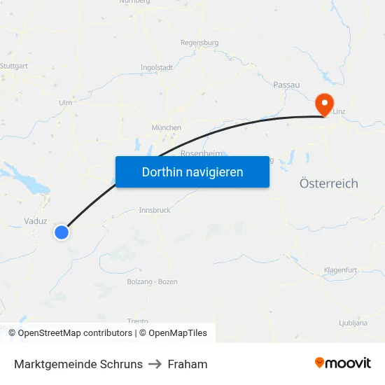 Marktgemeinde Schruns to Fraham map