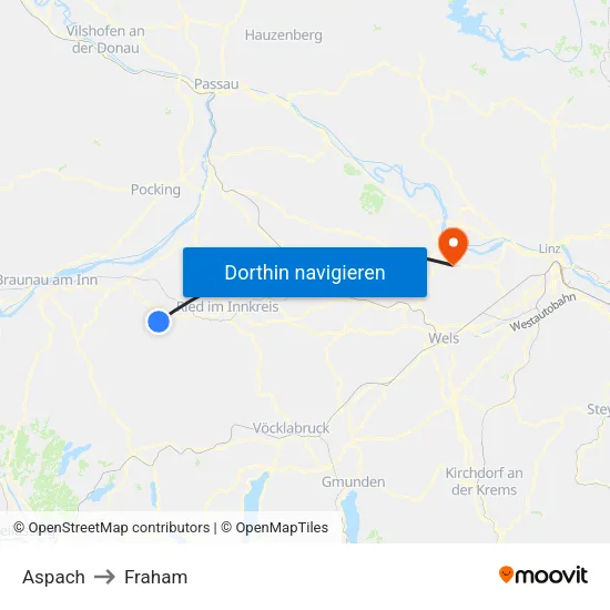 Aspach to Fraham map