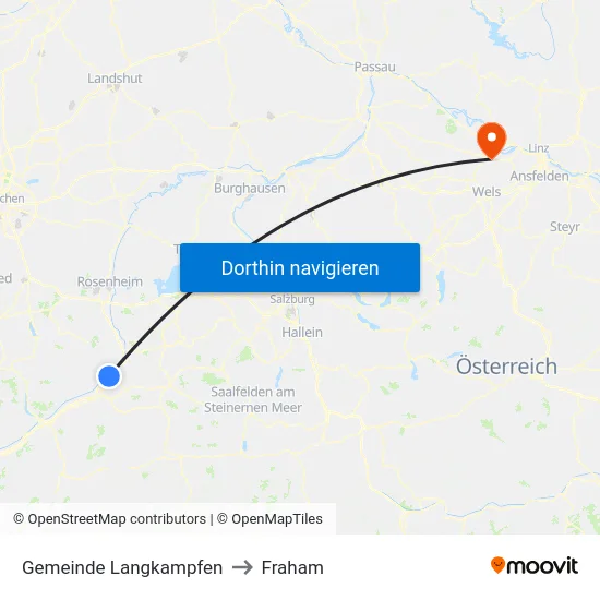 Gemeinde Langkampfen to Fraham map