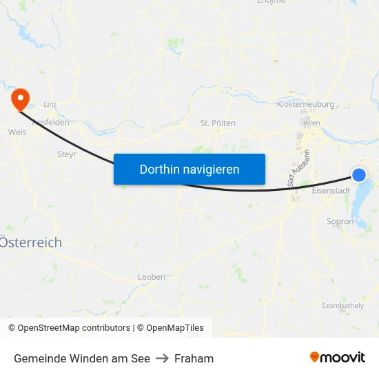 Gemeinde Winden am See to Fraham map