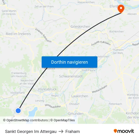 Sankt Georgen Im Attergau to Fraham map