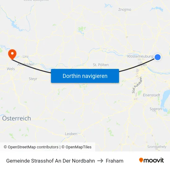 Gemeinde Strasshof An Der Nordbahn to Fraham map