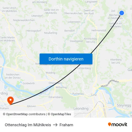 Ottenschlag Im Mühlkreis to Fraham map