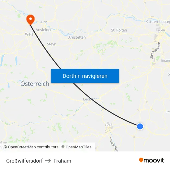 Großwilfersdorf to Fraham map