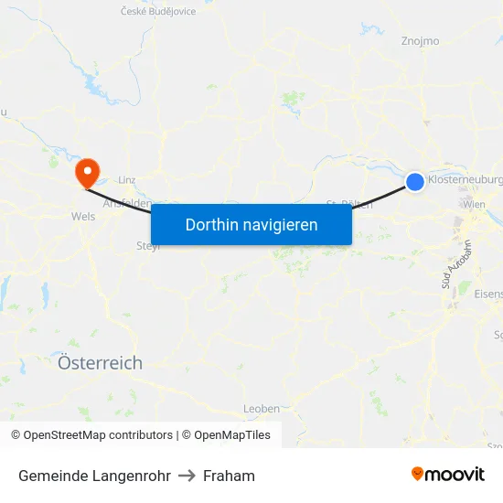Gemeinde Langenrohr to Fraham map