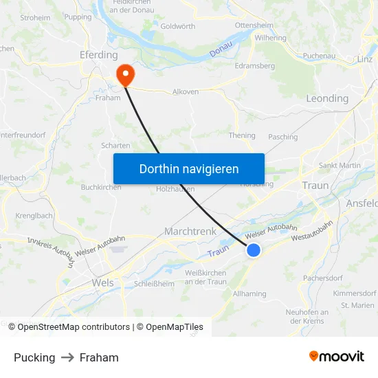 Pucking to Fraham map