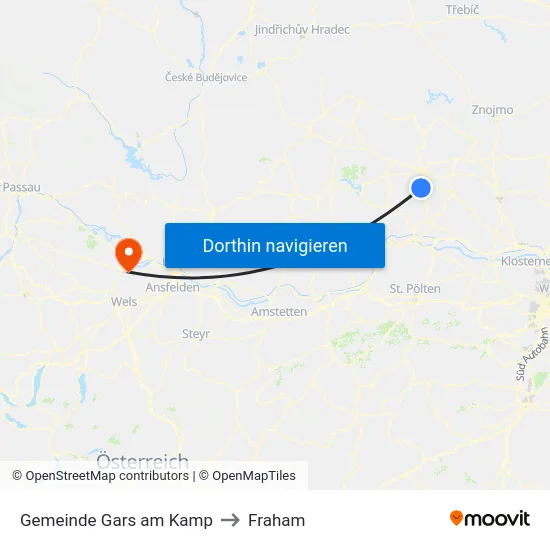 Gemeinde Gars am Kamp to Fraham map