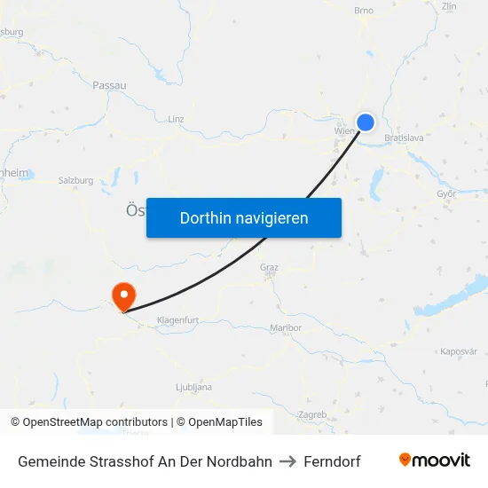 Gemeinde Strasshof An Der Nordbahn to Ferndorf map