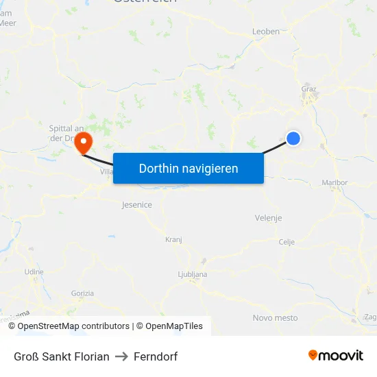 Groß Sankt Florian to Ferndorf map