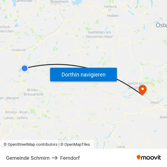 Gemeinde Schmirn to Ferndorf map