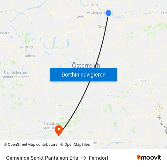 Gemeinde Sankt Pantaleon-Erla to Ferndorf map