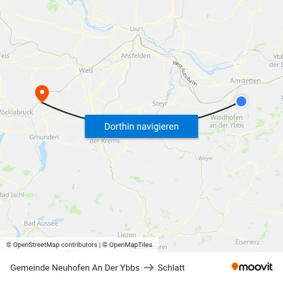 Gemeinde Neuhofen An Der Ybbs to Schlatt map