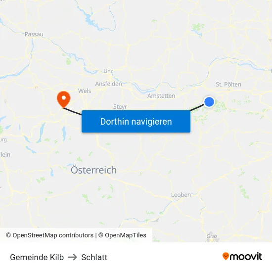 Gemeinde Kilb to Schlatt map