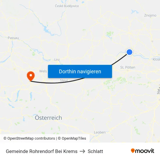Gemeinde Rohrendorf Bei Krems to Schlatt map