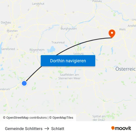 Gemeinde Schlitters to Schlatt map