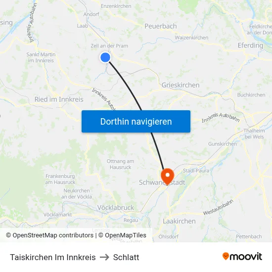Taiskirchen Im Innkreis to Schlatt map
