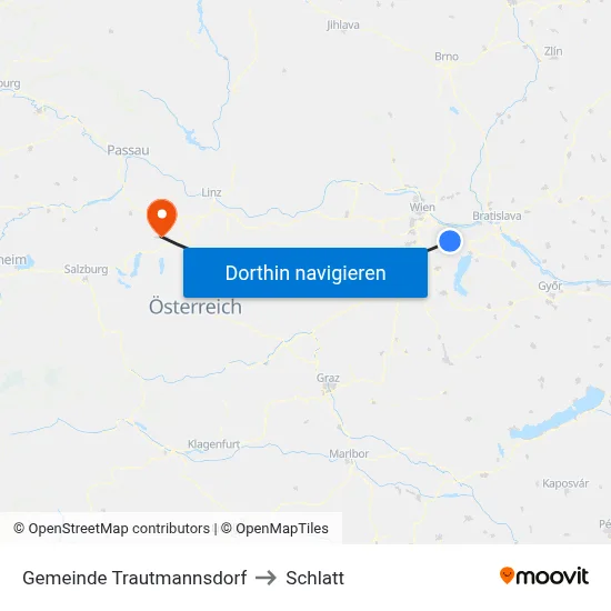 Gemeinde Trautmannsdorf to Schlatt map