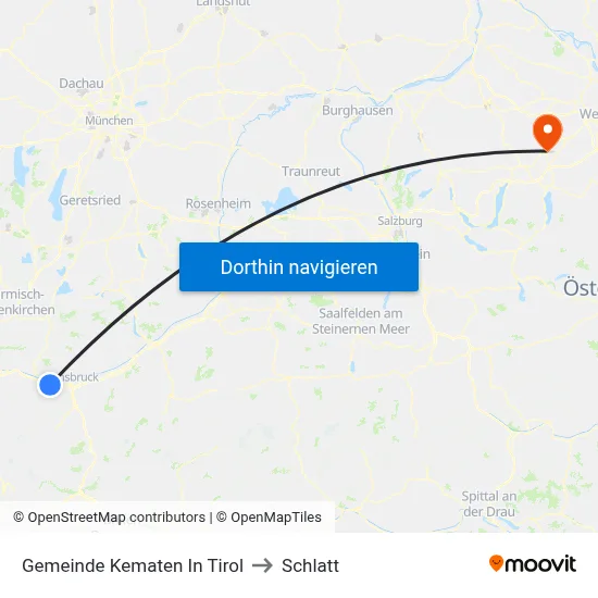Gemeinde Kematen In Tirol to Schlatt map