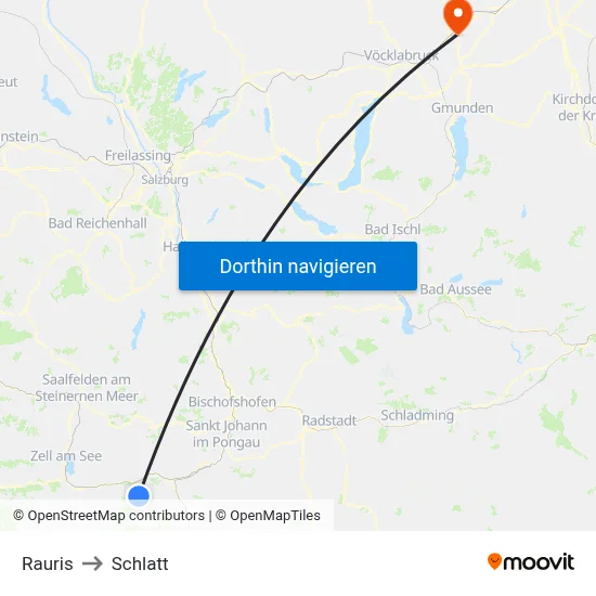 Rauris to Schlatt map