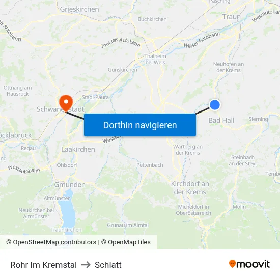 Rohr Im Kremstal to Schlatt map