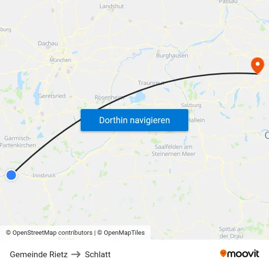 Gemeinde Rietz to Schlatt map