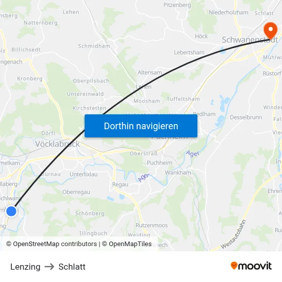 Lenzing to Schlatt map