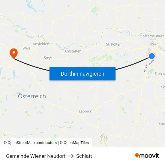 Gemeinde Wiener Neudorf to Schlatt map