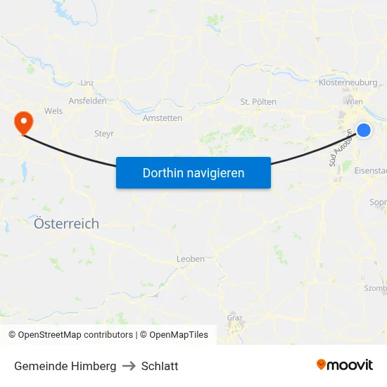 Gemeinde Himberg to Schlatt map