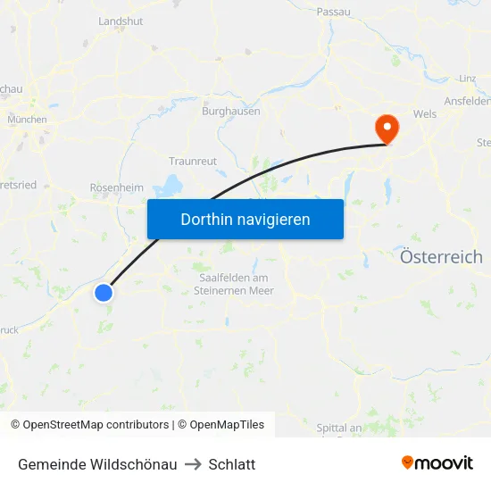 Gemeinde Wildschönau to Schlatt map