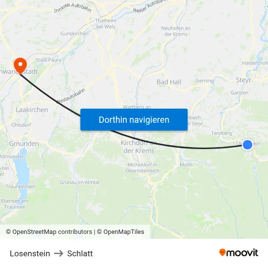 Losenstein to Schlatt map